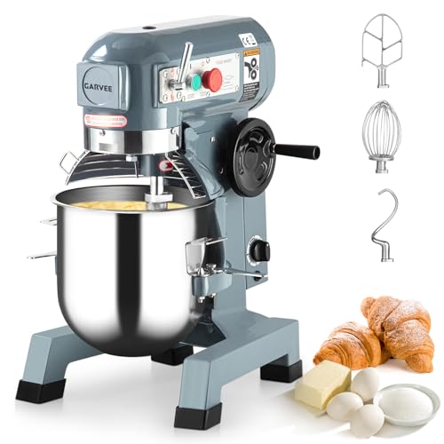 Commercial Food Mixer 30 QT, 1250W Electric Dough Mixer 3 Speeds Adjustable, Stainless Steel Bowl Heavy Duty Food Mixer with Safety Guard, Dough Hook