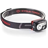 Cycle Torch USB Rechargeable Headlamp - 230 Lumen Head Lamp, Bright White Led and Red Light, Perfect for Runners, Lightweight, Waterproof, Adjustable Headband