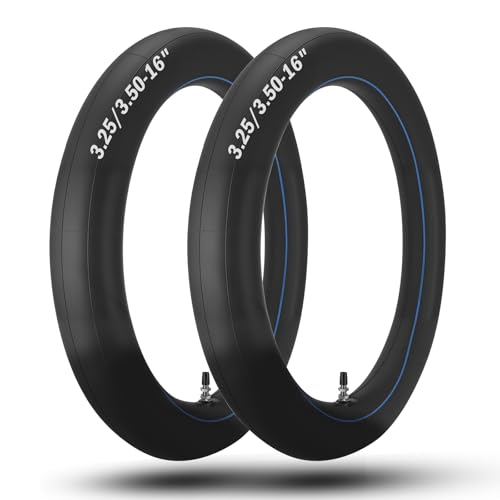 (2-Pack) 3.25/3.50-16 Inner Tubes 90/100-16 Heavy Duty Dirt Bike Inner Tubes TR4 Valve Fits Honda CRF150F/CR85R Kawasaki KLX125L/KLX140L Baja DR125/DR150 Coolster QG-216 and More