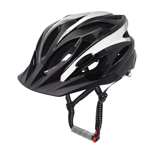 Cascos de bicicleta para adultos con luz LED y diseño ligero ajustable para ciclismo de montaña