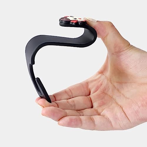 wolpin Car Backseat Headrest Hooks (Pack of 2) | Hangers for Handbags, Groceries, Keys & Wallets | Universal Durable Organizer Space Saver (Astronaut Design, Black)