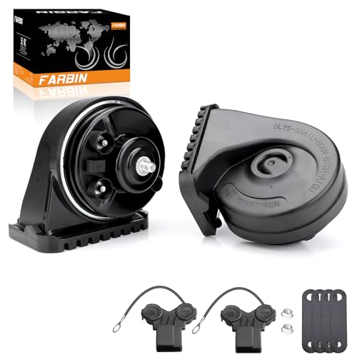 Metallic Rattle Sound While Operating Horn - 2022 Subaru WRX 4 FARBIN Car Horn Compatible with Toyota/Lexus/Subaru etc. 12V Waterproof Auto Horn Loud High/Low Tone Electric Snail Horns with Protective Grill (black horn with plug for Toyota)
