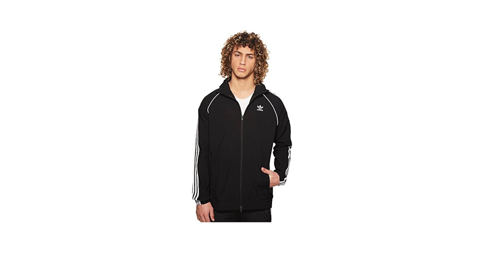 adidas Originals Men's Superstar Windbreaker, Black, Small