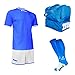 Zeus Kit Fußball-Sticker Strümpfe und Fußballtasche für Fußball, Training M ROYAL-Bianco