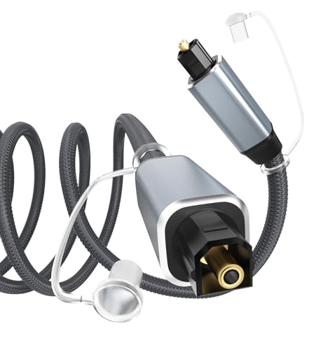 Yaekea 10FT-Toslink Optical Audio Cable Compatible with Soundbar, Stereo Systems,