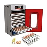 【Rotation automatique intelligente à 360°】Cet incubateur est doté d'un mécanisme de rotation intelligent à 360° qui retourne les œufs toutes les 2 heures, imitant le comportement naturel de nidification pour prévenir l'adhérence des embryons et assurer une répartition homogène de la chaleur. Idéal pour les œufs de poule, de canard, d'oie, de caille et autres volailles, cet incubateur améliore significativement le taux d'éclosion en favorisant le bon développement des embryons