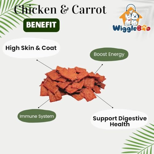 Image of Chicken & Carrot Dog Treats - Irresistible Flavor Fusion for a Healthy Pet, The Perfect Snack to Satisfy Your Dog's Cravings, A Burst of Chicken & Carrot Flavor to Delight Your Dog (45g)
