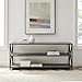 Walker Edison 2 Shelf Industrial Wood Metal Bookcase Tall Bookshelf Storage Home Office, 60 Inch, Grey