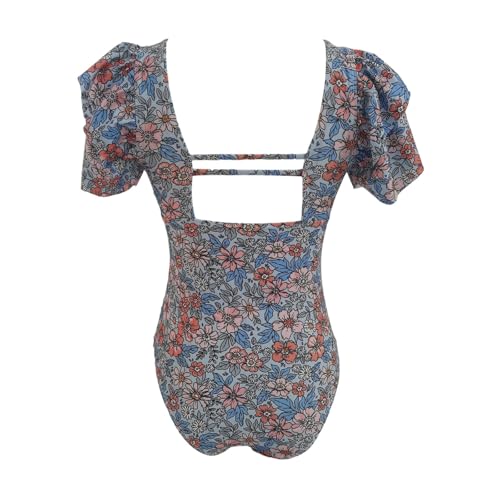Maillot élégant volants col carré coupe flatteuse anti-complexe - 3