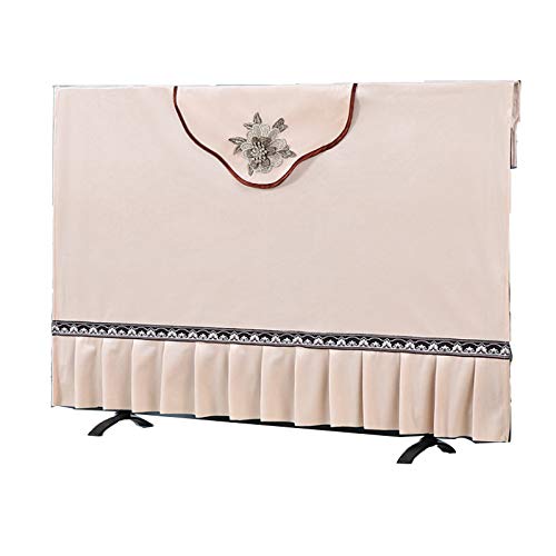 Home Decoration LCD-TV-Abdeckung Abdeckung Abdeckung Handtuch Stoff Staubschutz Hängende Desktop-TV Staubschutz(Color:Beige,Size:40-42in)