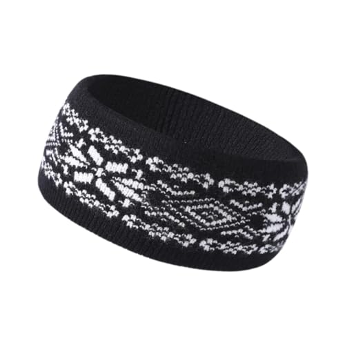 mophrati Banda para el cabello gruesa, diadema de punto cálida, elegante y cómoda, calentador de orejas elástico para deportes de invierno, diadema elástica para ciclismo,