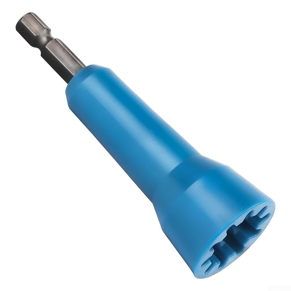 Electrician Wire Twisting Tool with Hex Shank and 1/4 Inch Chuck, Wire Nut Driver for Power Drill and Cordless Drill Drivers, Over Tightening Wire Connectors, Blue/Black/Red(Blue)