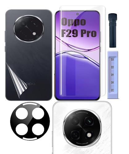 Image of Tempered Glass Screen Protector Compatible for OPPO F29 Pro 5G | Front And Back Screen Guard With camera lens protector