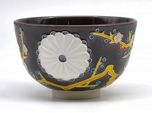 茶碗 松楽 銘 辰 タツノオトシゴ サンゴ 海 抹茶碗 茶器 茶道具 硝子平茶碗 金魚 茶器＆茶道具 抹茶碗 - Sazen Tea