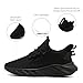 GLYGML Men's Non Slip Walking Shoes Training Fashion Casual Slip-Resistant Fitness Sneakers Lightweight Comfortable Breathable Travel Workout Black Size 9.5