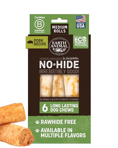 Earth Animal No Hide Medium Pork Flavored Dog Chews (6 Count)