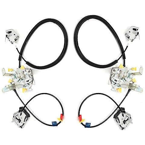 WEILEITE Rear Door Latch Cable Assembly Fit Ford F250 F350 F450 F550 Super Duty 1999 2000 2001 2002 2003 2004 2005 2006 2007 Back Left Driver & Right Passenger Upper & Lower Side 6C3Z-28264A01-A 00A Cover