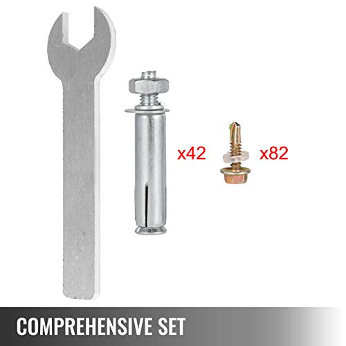 Vevor Post Base, 4 X 4 Inch (Inner Size 3.6 X 3.6 Inch) 10Pcs Wood Fence Post Anchor Base, Heavy Duty Powder-Coated Steel Post Bracket With Screws, For Deck Porch Railing Support Trim #TOP6