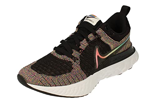 Nike React Infinity Run FK 2 BT Unisex Running Trainers DD6790 Sneakers Zapatos (UK 5.5 US 6 EU 38.5, Black Multi Color Pink 001)