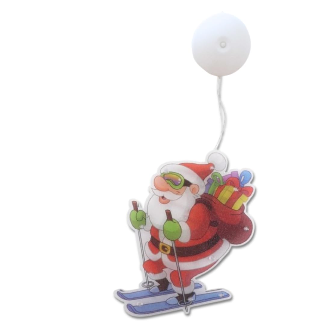 Luces navideñas, adorno navidad, adornos navideños originales, figuras navidad, luces led navidad, luzes natal, luces navidad, decoracion navidad, luces de navidad, luces de navidad con pilas (Esquí)