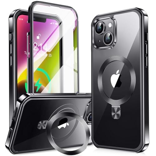 y360°SʕیEX^hEMagsafeΉzKELLCASE iPhone 14 p P[X  BX^hECDO c CX[d phone14 Jo[ ϖh~PCw bLop[ ČRMILKiϏՌ }OZ[t