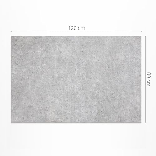 Tapis du sol vinyle 80x120 cm rectangle béton anti-décoloration balcon - 4
