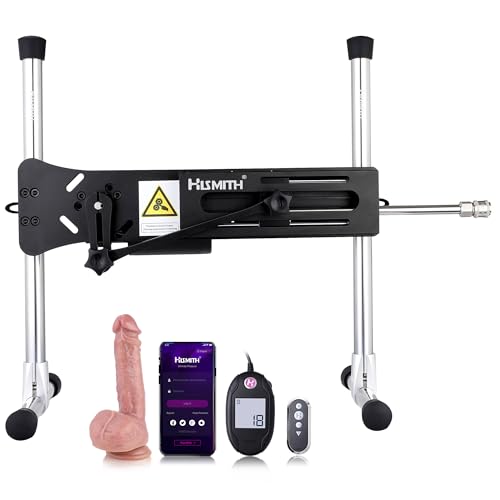 Hismith Premium 4.0 Pro Sex Machine with Kliclok System 100W APP Thrusting Love Machine with Remote and Wire Controlled Black