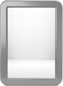 Magnetic Locker Mirror, 5"x7", Small Rectangular Mirror for The Back of Locker Doors, Suitable for School lockers, Work lockers, Home refrigerators, Magnetic whiteboards, Locker Accessories Gray