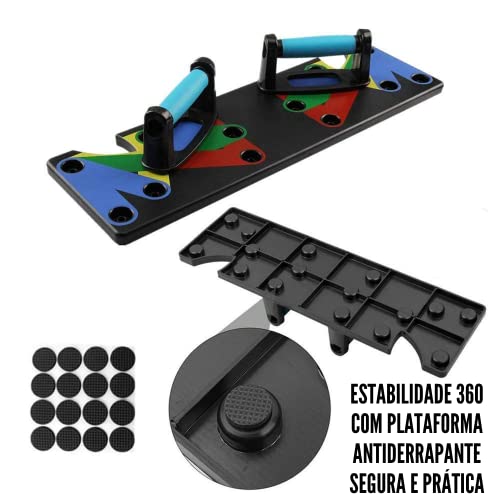 Prancha P/Flexão 9-1 Multifuncional Braço Bíceps Malhação