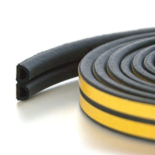 Bilvina D Shaped (Black) Self-Adhesive EPDM Doors and Windows Foam Seal Strip Soundproofing Collision Avoidance Rubber Weatherstrip 6 Meter (2 x 3 M = 6 Meter) (B0983W1PD8) Amazon Price History, Amazon Price Tracker