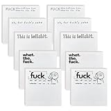 10 PCS Funny Sticky Note, 3" x 3" What The Fuck Notepad Novelty Office Supplies for Women Men, Sassy Note Pads Desk Accessories School Supplies, Funny Gifts for Family Friends Colleagues