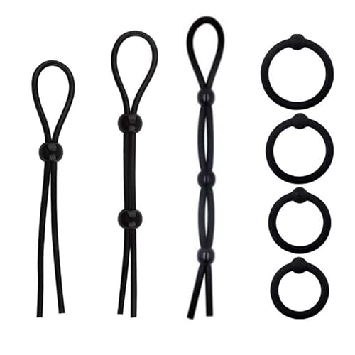 Kul 4 Olika Storleks Prickformade Elastiska Ringar Med 3 Flexibla Silikonringar FöR Fitness Stretching TräNing, BäRbar, Par GåVa (Svart)