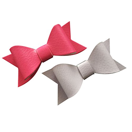 Yazon 20Pcs Toddler Girls Hair Bows Alligator Clips Baby Bows Hair Clips Faux Leather Pigtail Bows For Baby Girls #TOP6