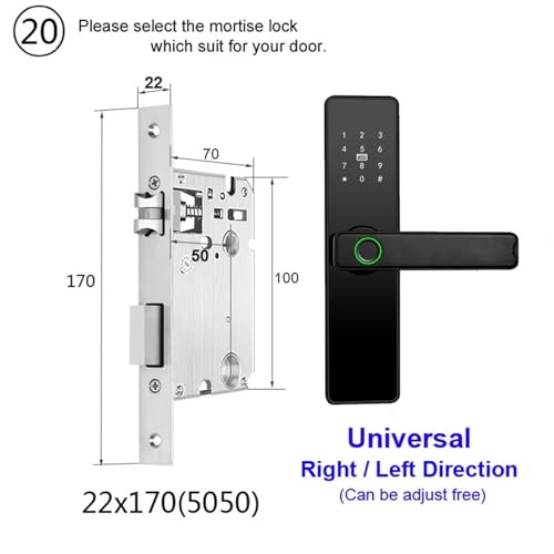 Serrure connectée application et empreinte digitale pour portes - 3