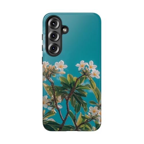 Fleurs de frangipanier coque rigide Samsung S25 Plus évite les rayures au quotidien