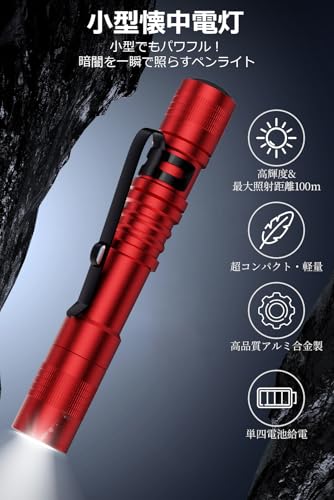 RISEMART LED懐中電灯 超軽量小型モデル