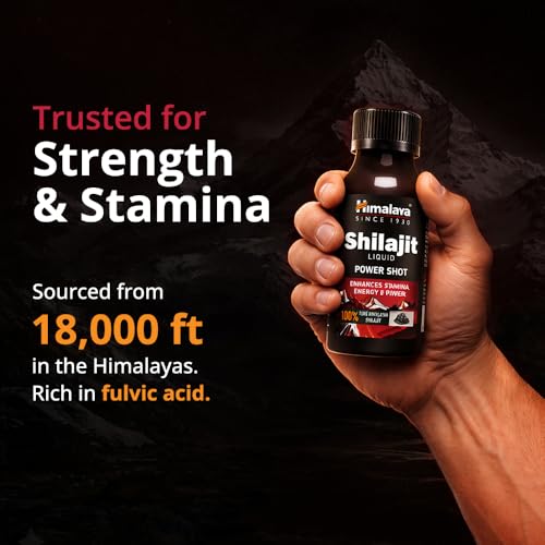 Image of Himalaya Shilajit Liquid Power Shot | 6N * 60 ml Pack | Enhances Stamina, Energy, and Power | 100% Pure Himalayan Shilajit | Herbal Supplement | 60% Fulvic Acid