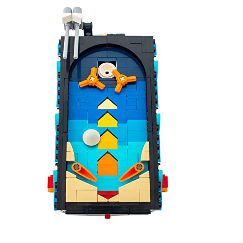 Brick Loot Mini Pinball Machine Building Blocks Set – DIY Construction Toy with Small Parts – Creative STEM Kit for Kids & Adults – Compatible with Lego – Ideal Gift for Birthdays & Holidays