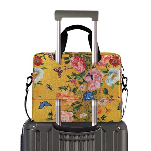 Funda con Asa y Correa para Laptop 15.6 pulg Flores Primaverales miniatura 4