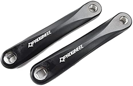 Prowheel Bicycle Crank Arm Available in Square Hole,152MM/160MM/165MM/170MM/175MM Black Bike Crank Arm Right for Electric Bike,Folding Bicycle, Hybrid Bicycle,Road Bike Exercise Bike(1 Pair)