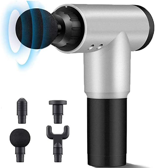 Miniatura 1 de Pistola de masaje, masajeador inalámbrico de mano para tejido profundo y muscular, dispositivo de masaje de percusión de 6 velocidades, súper