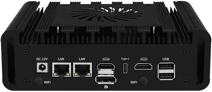 Micro Firewall Appliance,Industrial Mini PC I5-1345U,DDR5,Mini Desktop Computer 4K 2HD+DP/Type-C Dispaly Output,2 LAN,6USB,RS232COM,WiFi,Firewall Router PC AES-NI,NO RAM NO SSDM.2 Nvme