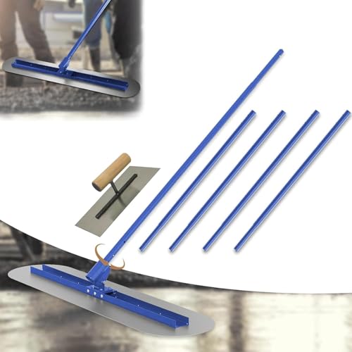 Image of WUDLEP Bull Float Concrete Tool, 120x30cm Cement Tool with Trowel, Blue