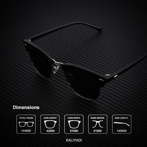 Image of Club Master Men's Classic Black Plastic Adult Oval Sunglasses with Black Polarized UV Protection Lens