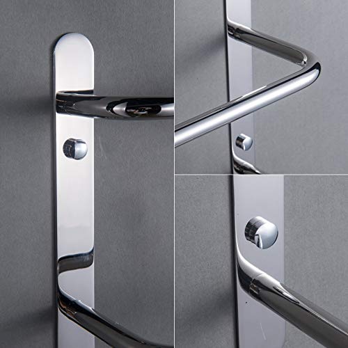 Mengk 304 Steel Hand Polishing Finished Three Stagger Layers Towel Bars Towel Rack Wall Mounted Multilayer Bathroom Accessories 23.62 Inch Bars Kjwy003Yin-60Cm #TOP4