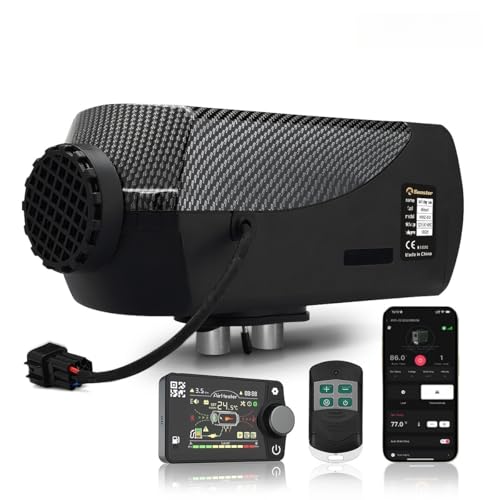 Sunster 12V/24V Diesel Heater, 8 KW Diesel Air Heater, with Auto Start-Stop, Timer Function, Bluetooth APP & Remote Control, Car Heater with 10L Fuel Tank for Car Truck Garage Boat RV