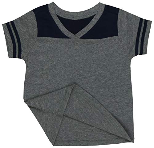 Image of ToBeInStyle Kids Boys Girls Cotton Jersey Contrast Raglan V-Neck Tee T-Shirts