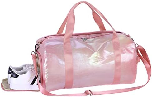 KAMO Gym Bag for Women, Sport Duffle Bag with Shoe Compartment & Wet Pocket, Weekender Overnight Bag Compartment for Women Girls Travel, Gym, Yoga, School