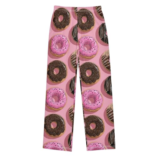 Pajama Bottoms, Pajamas Long Pant Donuts Pink Doodle Lounge Wear Casual Sleep Pants Soft Pjs Sleepwear