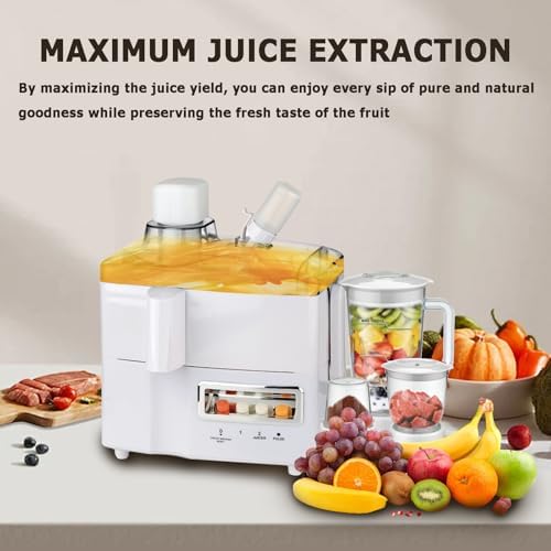 Presse-agrumes et mixeur 4 en 1, extracteur de jus d'agrumes électrique 800 W, machine à smoothie multifonction 1,8 L, machine à smoothie portable, presse-agrumes pour oranges, citron, citron vert